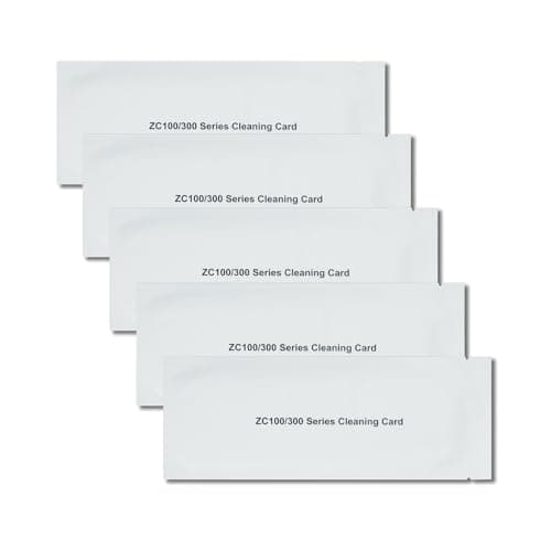 Image of ZC100 ZC300 Cleaning Card for Zebra ZC100 ZC150 ZC300 ZC350 ID Card Printer, 5Pcs Single-use Cleaning Card for Easy Use (105999-311)