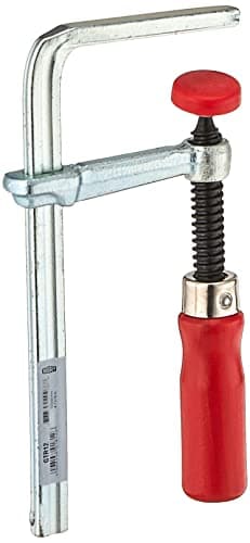 Image of BESSEY GTR12 Steel Table Clamp with 4 11/16 Capacity x 2 5/16 Throat Depth and 180kg Clamping Force - Red/Silver