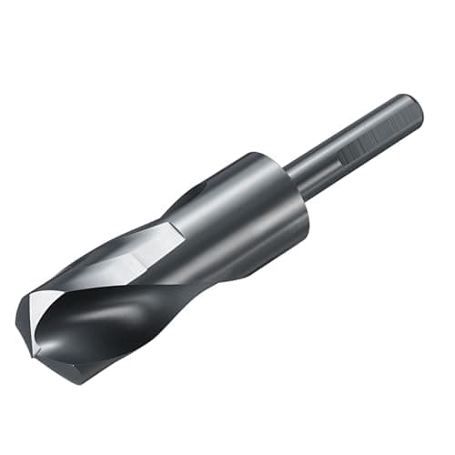 Image of sourcing map 32mm Drill Bit 1/2" Reduced 3-Flat Shank M2 High-Speed Steel Nitriding Black 135° Bits for Hard Metal Stainless Steel,1pcs