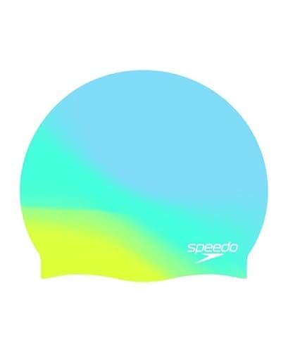 Image of Speedo Kids Unisex Junior Multi Silicone Swim Caps, Blue, One Size