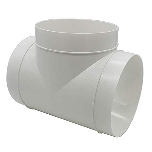 Image of Kair Round Equal T-Piece 150mm - 6 inch Plastic Ducting Tee Junction Connector