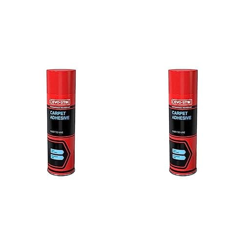 Image of EVO-STIK Carpet Adhesive, Easy to Use, Rapid Drying, Adjustable Nozzle, For Fixing Loose Carpet Tiles,500ml (Pack of 2)