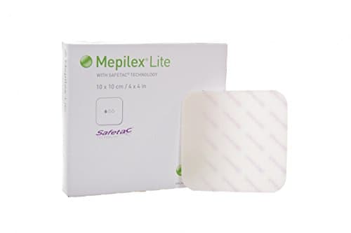 Image of Mepilex ME284100 Border Lite Foam Dressing, 10 cm Width, 10 cm Length (Pack of 5)