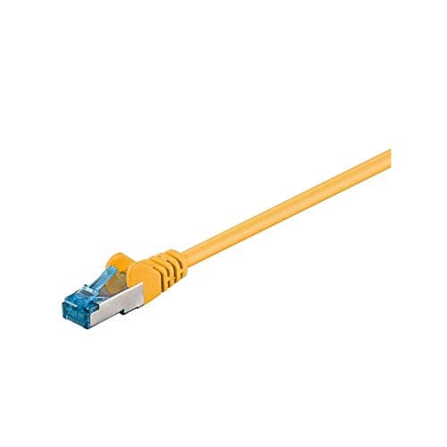 Image of Goobay 93679 CAT 6a Patch Cable, S/FTP PiMF, Yellow, 1m Length
