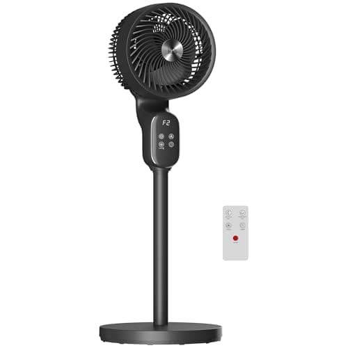 Image of HOMCOM 20 dB Silent Standing Fan for Bedroom, 39 Inch Pedestal Fan with Remote, Oscillating, Vertical Tilt, 8 Speeds, Adjustable Height, 12H Timer, Aroma Diffuser, LED Display, Black
