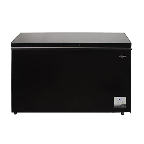 Image of Willow W380CFB 380L Freestanding Chest Freezer with Removable Storage Basket, Electronic Thermostat, 4* Freezer Rating, Low Noise, Garage Safe - Black