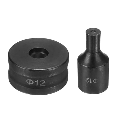 Image of sourcing map Hydraulic Hole Punch Die 12mm Round Hole 40Cr Steel Electric Punching Kit for CH70 Electric Punching Machine, Black
