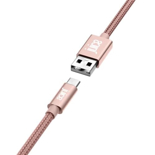 Image of Juice USB-A to USB-C 2M Charge & Sync Cable – Fast Charging Data Lead for Smartphones, Tablets, Laptops, Nintendo Switch, Gaming Consoles & More - Rose Gold