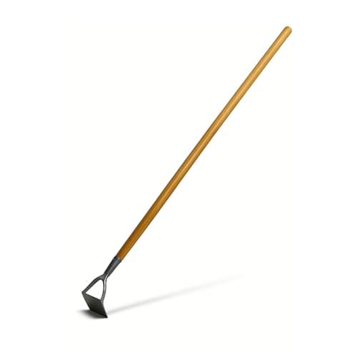 Image of Carbon Steel Dutch Hoe Long Handle Garden Hoe for Weeding & Cultivating Heavy-Duty Hand Tool for Garden Beds Lawn Care & Landscaping Durable Gardening Hoe (Wooden Handle)