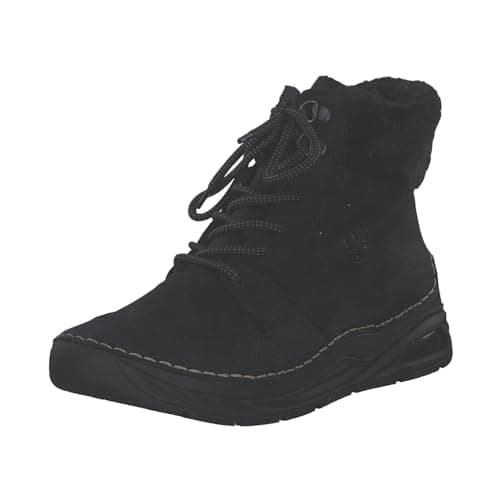 Image of Rieker 44555-60 Women's Lace-Up Boots, Synthetic, Beige, Black 00, 6.5 UK