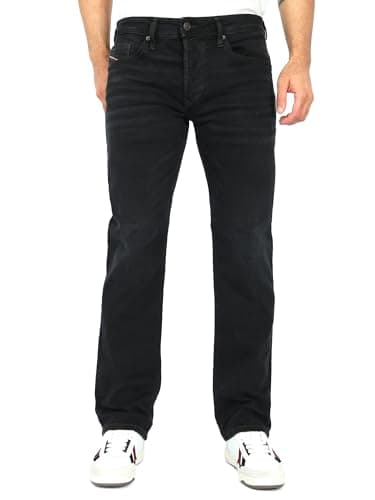 Image of Diesel - Regular Straight Fit Jeans - Low Waist - Safado-X RB064, Size: W33, Length: L32, black, 33 W/32 L