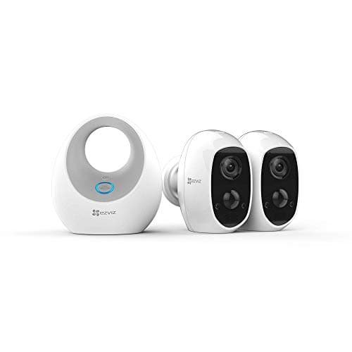 Image of EZVIZ Twin C3A Indoor/Outdoor Battery Camera and Hub with Built-in Siren