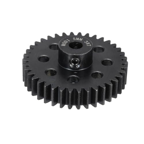 Image of sourcing map Steel M1 Gear Set 38T 5mm Shaft Motor Gears for RC Vehicles Truck Drift Car Part, Black