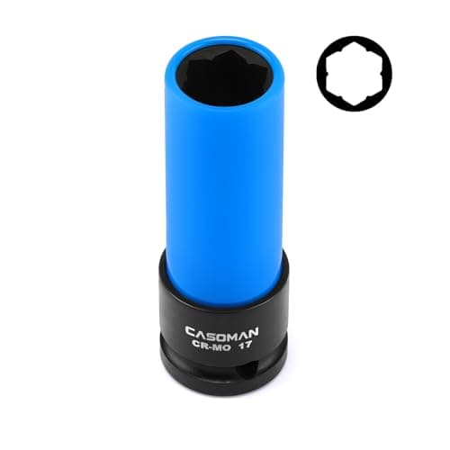 Image of CASOMAN Protective Wheel Lug Nut Socket for Mercedes Benz with 17mm Convex, Flower Head Lug Nut Socket