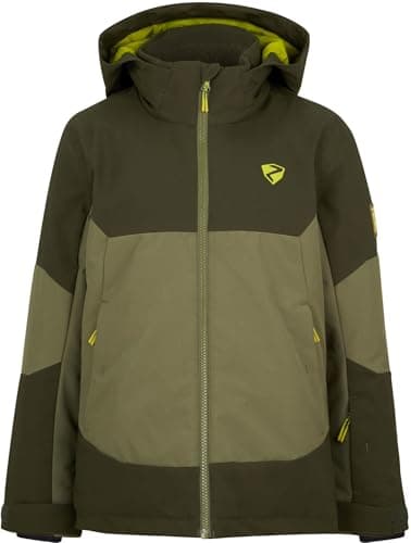 Image of Ziener Agimo-z Ski Jacket/Winter Jacket, Warm, Breathable, Waterproof, Moss Green, 176 Children and Youth
