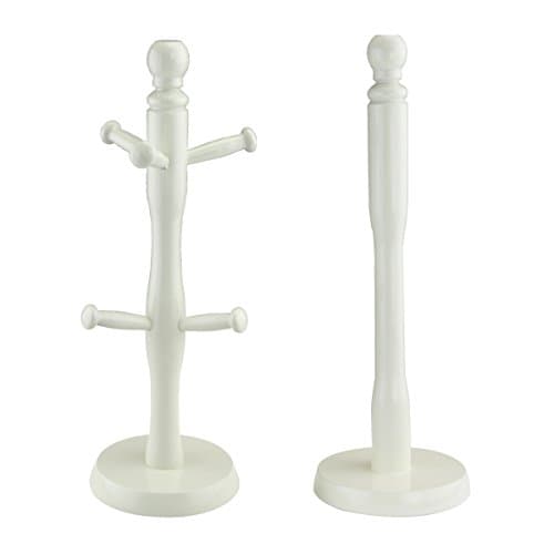Image of Apollo Beech Mug Tree and Kitchen Roll Holder Cream