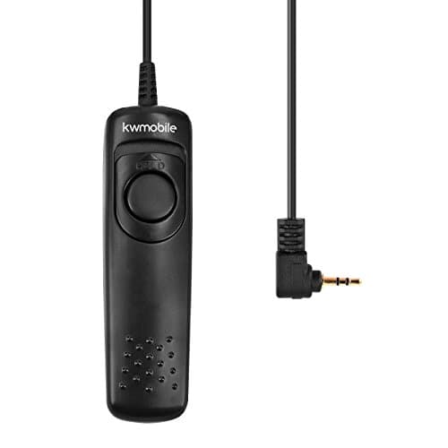 Image of kwmobile Remote Shutter Release Cable - 3 Feet SLR DSLR Camera Photo Control Trigger Button Compatible with RS60-E3 as a Replacement