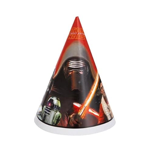 Image of Unique Star Wars Darth Vader Party Hat 8ct - One Size Fits Most - Multi - Unisex - Kids & Adults