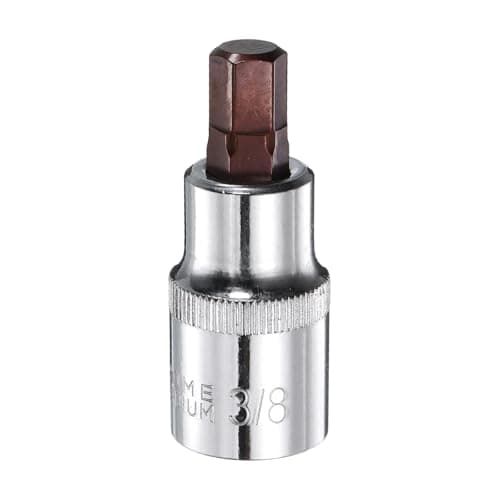 Image of sourcing map 3/8" Hex Bit Socket 1/2" Square Drive SAE Extension Impact Bit Power Nut Driver Set S2 & CR-V Steel Socket Ratchet Wrench Bits