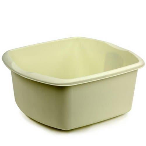 Image of Addis Small Plastic Rectangular Washing Up Kitchen Sink Bowl Linen