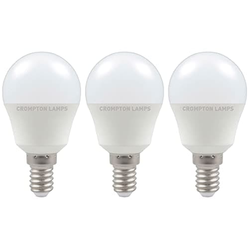 Image of Crompton Lamps LED Golfball 5W E14 Dimmable Warm White Opal (3 Pack)