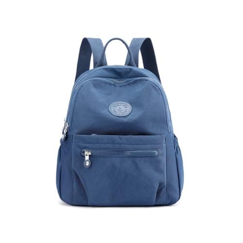 Image of Laneko Mini Nylon Backpacks for Women Small Backpack Purse Lightweight Backpacks Mini Casual Travel Daypack (Small Backpack A-Blue)