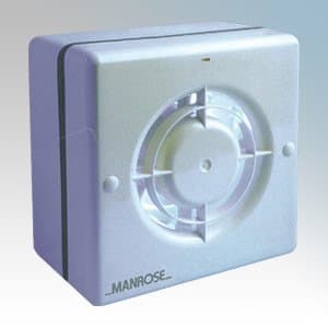 Image of Manrose 100mm/4" 230V WF100 Series Axial Timer Window Fan (100mm x 100mm, 50 CFM, Compatible with Desktop, Server, Gaming Console & More)