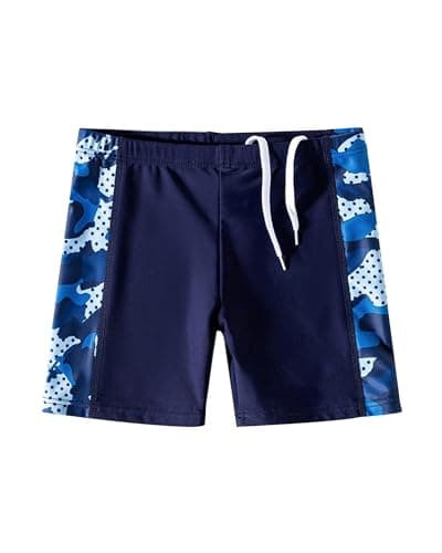 Image of PAEHUIMT Boys Swimming Trunks - Swim Shorts for Kids 3-12 Years, Ages 8-9, Regular, Blue