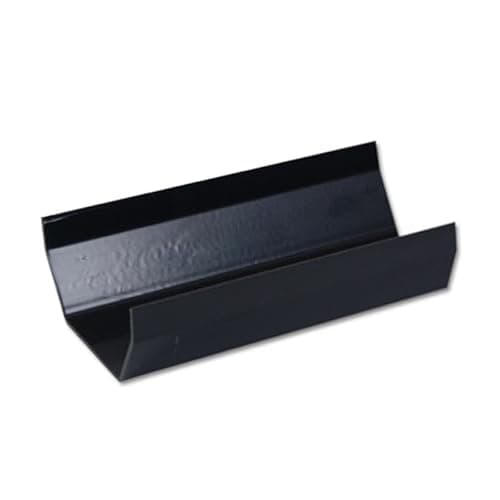 Image of Flo Plast Square Gutter 114mm x 60mm Squareline Black uPVC 4m Length RGS4.BL 10 Year Guarantee