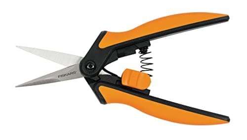 Image of Fiskars Solid Snip Pruning Microtip SP13, Length: 21,5cm, Steel Blades/Plastic Handle, Black/Orange, 1051600