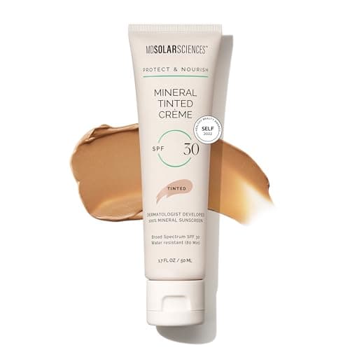 Image of Mineral Tinted Creme SPF 30 by MDSolarSciences for Unisex - Tinted, UV Resistant Mineral Cream - Sun Defense And Skin-Boosting, Vitamin-Infused Formula - Vegan, Oil Free and Unscented - 1.7 oz