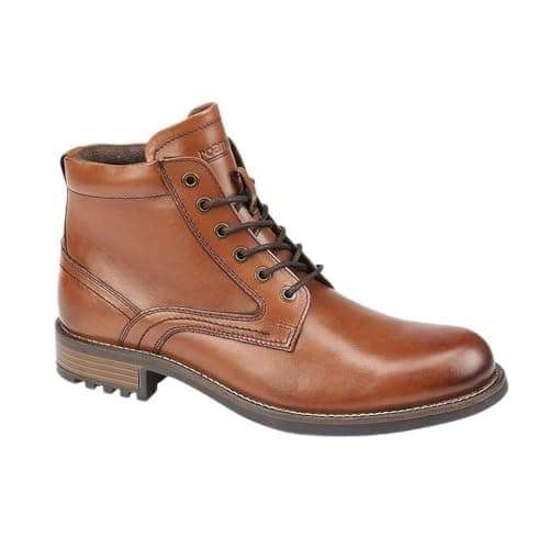 Image of Roamers Mens Elgin Leather Ankle Boots (9 UK) (Tan)