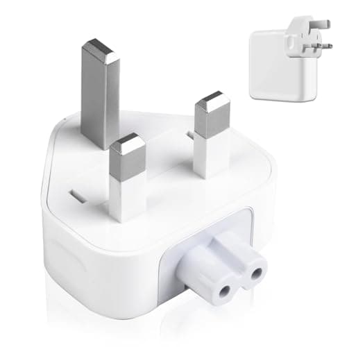 Image of UK AC Adapter Wall Plug Power Travel Charger Compatible with All MacBooks USB-C 3 Pin Power Plug Duckhead 10 W and 12 W Charger Plug MagSafe & MagSafe 2 Power Adapters by TB