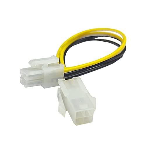 Image of Hsyzygian 4Pin Cable CPU Power Supply Extension Cord Desktop 4 Pin 4P Power Male to Female Connector 20cm 7.9