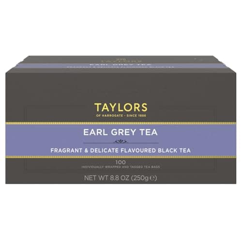 Image of Taylors of Harrogate Earl Grey Tea, 100 Tea Bags (Pack of 1, Total 100 Teabags)