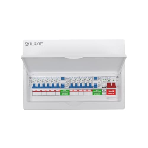 Image of Live Electrical 18 Way Metal Clad Split Load Consumer Unit c/w 100A Main Switch / 2 x 80A 30mA RCD + 11 MCBs (4x6A, 2x16A, 4x32A, 1x40A) + 20/40kA DP Surge Protection Device - LSMC1880TR-AS