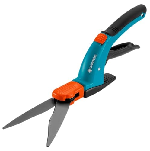 Image of Gardena Comfort Grass Scissors, rotatable: Lawn Shears with 360 ° rotatable Cutting Edges for Right and Left-handers, Shaft Grinding for Exact Cutting, Non-Stick Coated, Comfort Handle (8734-20)