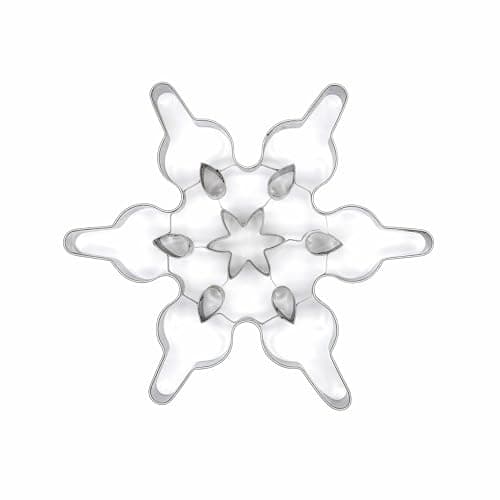 Image of Zenker Christmas Cookie Cutter, Large Snowflake, Biscuit Cutter for Baking, Giant Detailed Snowflake Pastry Cutter, Stainless Steel, Silver, 18.5x18x2.5cm