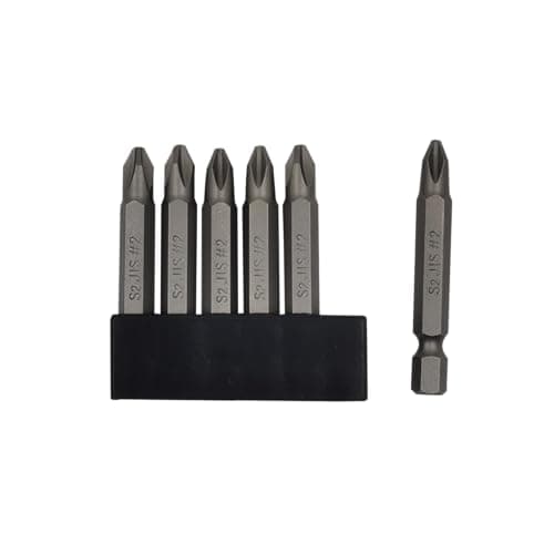 Image of 6Pcs 50mm JIS Screwdriver Bit Set with Magnetic Tip,1/4 Hex Shank, S2 Alloy Steel & 6-Hole Storage Strip-Perfect for Japanese Motorcycles, Cars,Bicycle & Equipment (#2x6)