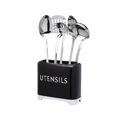 Image of KitchenCraft Lovello Utensil Holder, 2 x 1 x 16 cm - Midnight Black