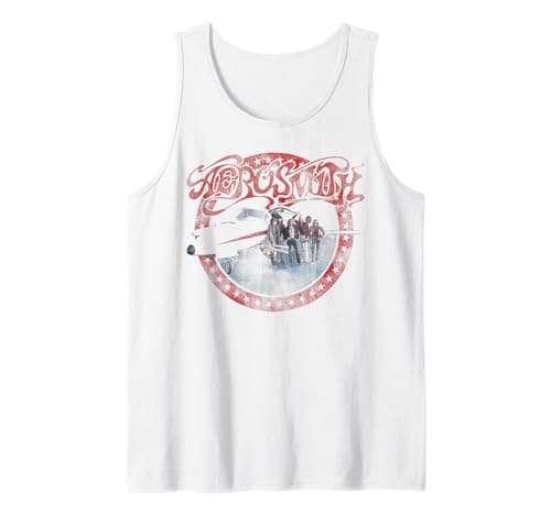 Image of Aerosmith - AEROplane Tank Top, Men, White, X-Large