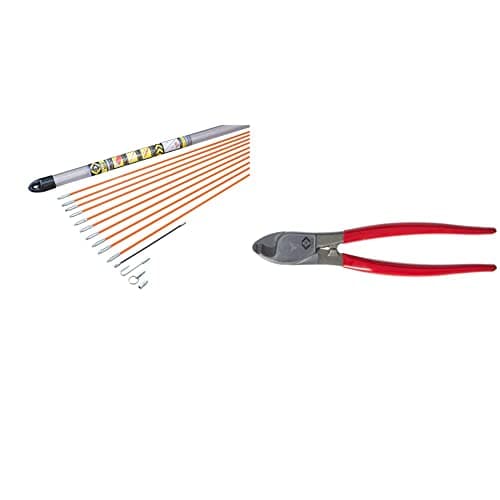 Image of C.K T5410 Mighty Cable Rod Set, Set of 14 Pieces & 3963 Cable Cutter 210mm