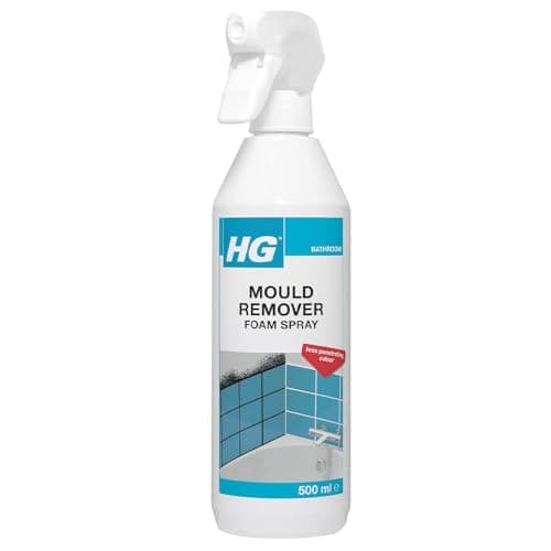 Image of Pack of 1 HG Mould Remover Foam Spray 500ml, Heavy Duty Mould & Mildew Cleaner with Low Odour Formula Use on Walls, Shower, Sauna, Conservatory, Swimming Pools, Grout & Seals by ZINNIAUK