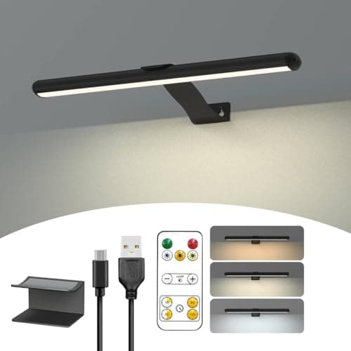Image of Wireless Picture Light Rechargeable, 2 in 1 Painting Light with Remote, 300LM Art Battery Display Lamp Dimmer Timer, 3 Modes Magnetic Wall Light for Artworks Dartboard