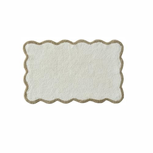 Image of 80x50cm Multicolour Nylon Fast Drying Super Absorbent Non-Slip Streamlined Bath Mat for Bathroom Shower Door Entryway and Kitchen Sink