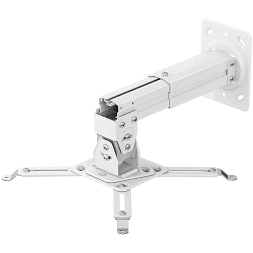 Image of ONKRON Ceiling Wall Projector Mount Weight up to 10 kg, Universal Projector Ceiling Mount, Tilt & Swivel, Home Cinema Accessories K3A-W White