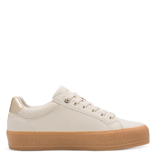 Image of s.Oliver Women's Flat Trainers with Zip Casual Beige (Cream), 40 EU