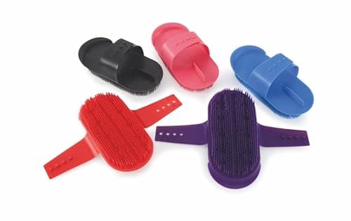 Image of PLASTIC CURRY COMB HORSE EQUESTRIAN GROOMING TIDYING CLEANING STABLE YARD [BABYPNK] [ONE SIZE]
