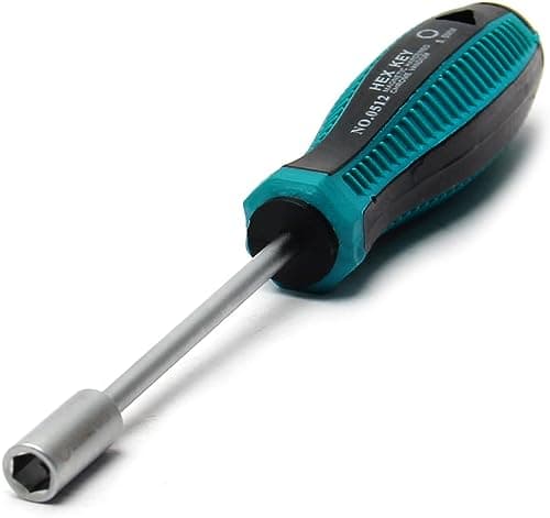 Image of Hegebeck 5mm Hand Nut Drivers Non-Magnetic Tip Hex Nut Key Wrench Screwdriver Nutdriver Hand Tool Round Shaft