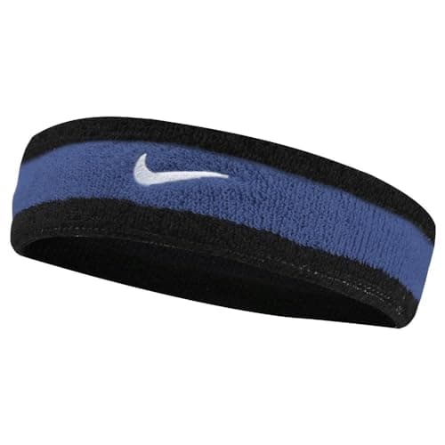 Image of Nike Swoosh Headband (One Size) (Black/Blue)